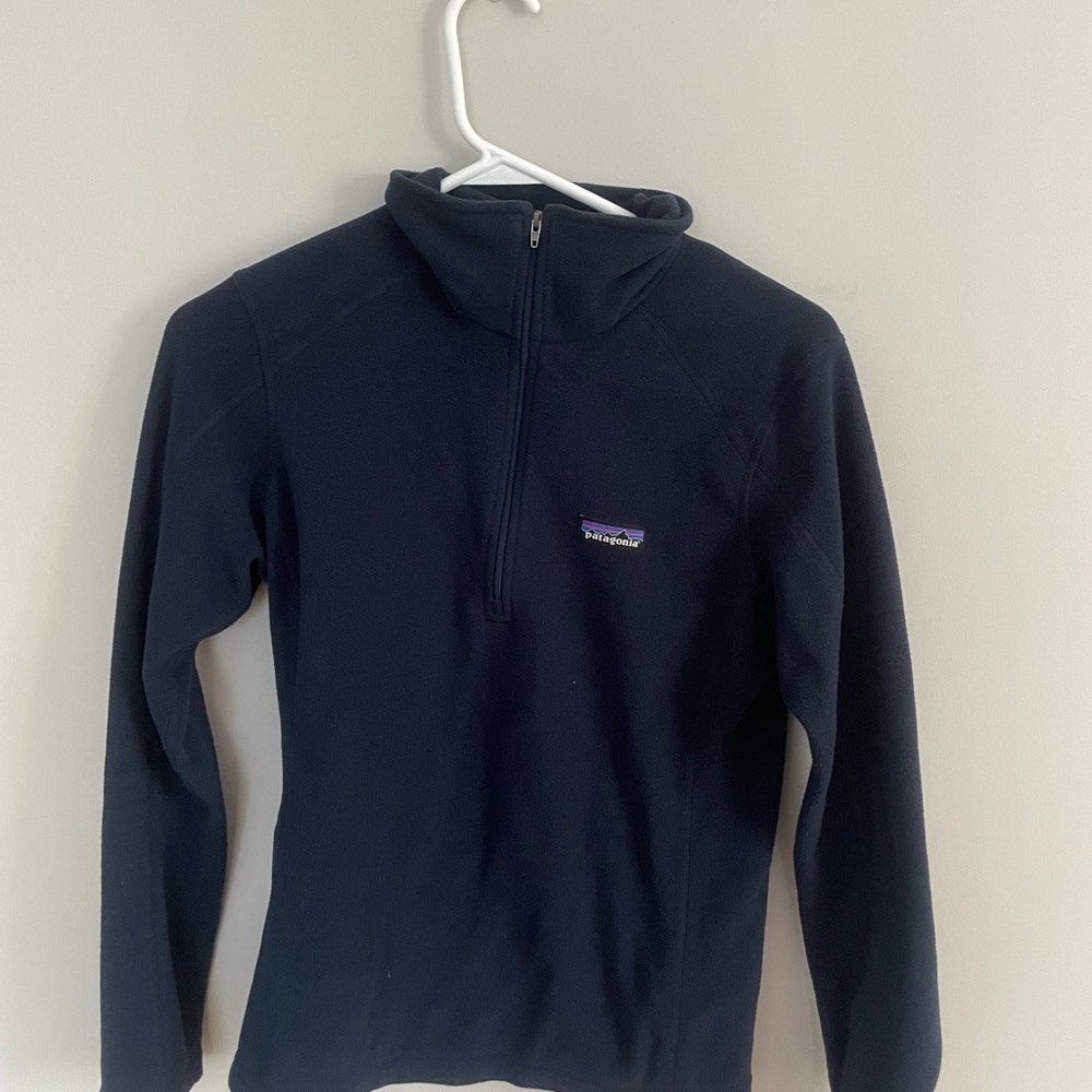 Navy Patagonia Fleece Quarter Zip